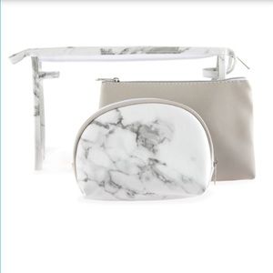 White Marble Cosmetic Bags